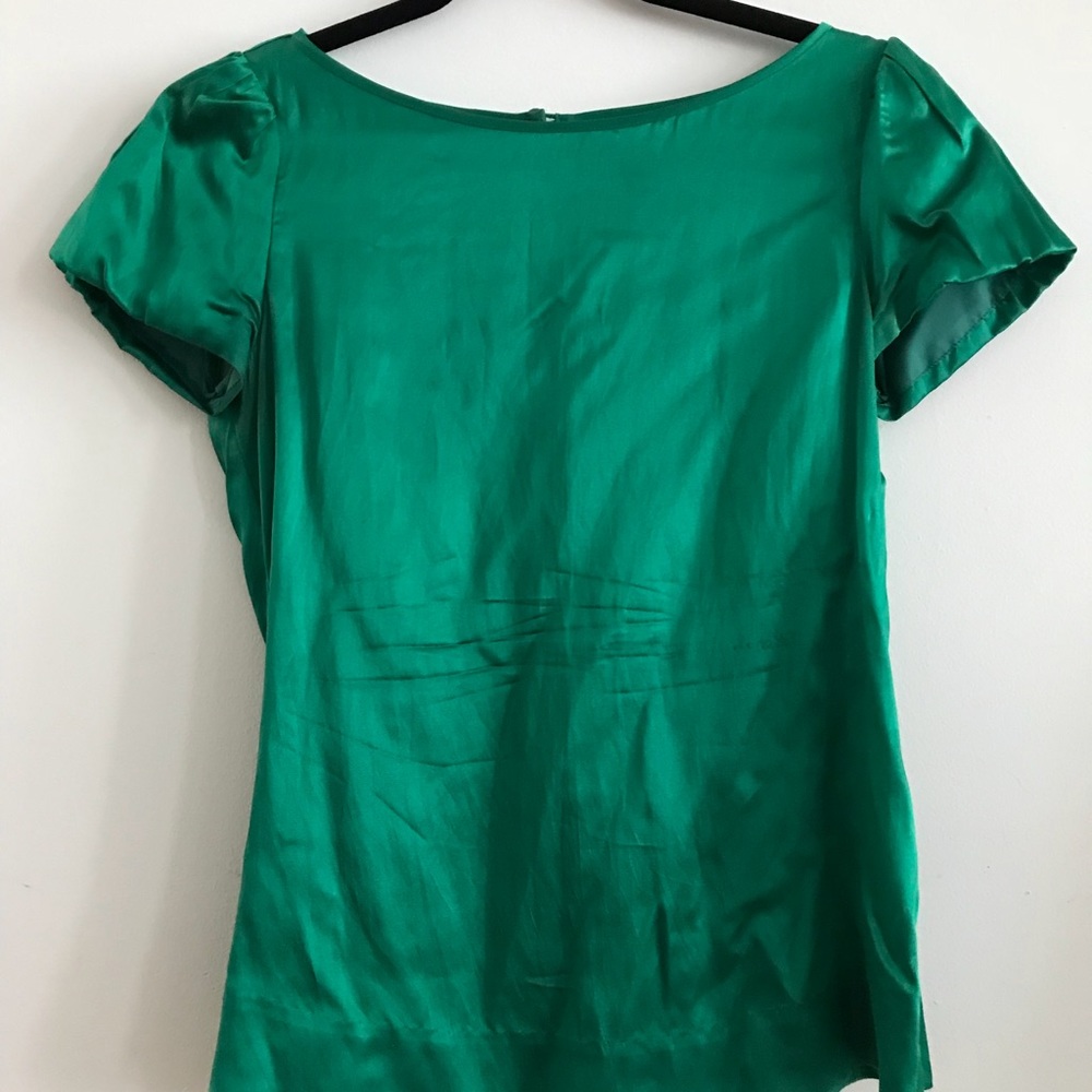 Royal Green silk blouse from Club Monaco xs